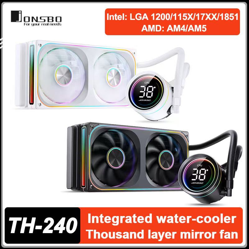 Heatsink Aluminum - مبرد مائي للمعالج JONSBO TH-240 مع