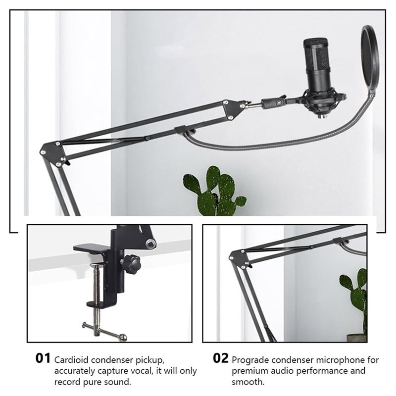 مجموعة ميكروفونات الاستوديو AE - مراجعة Condenser Microphone Kit وسعره