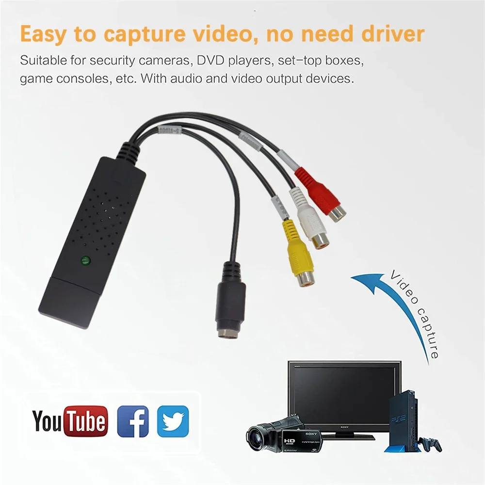 USB2.0 الصوت والفيديو بطاقة ال - مراجعة Audio Cable Rca وسعره