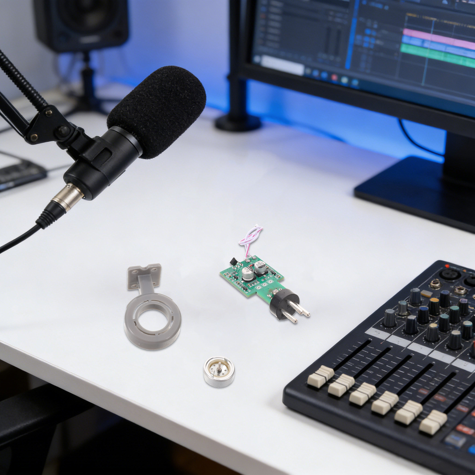 مجموعة واحدة من كبسولة الميكرو - مراجعة Condenser Microphone Kit وسعره