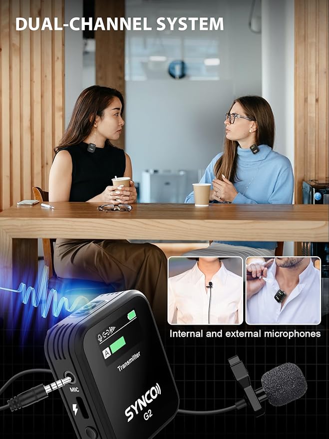 ميكروفون SYNCO اللاسلكي Lavali - مراجعة Condenser Microphone Kit وسعره