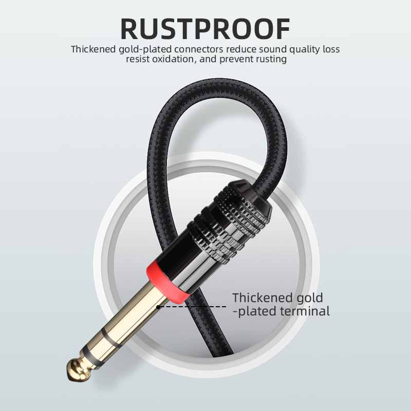كابل جيتار TRS مقاس 6.35 مم، ك - مراجعة Audio Cable Rca وسعره