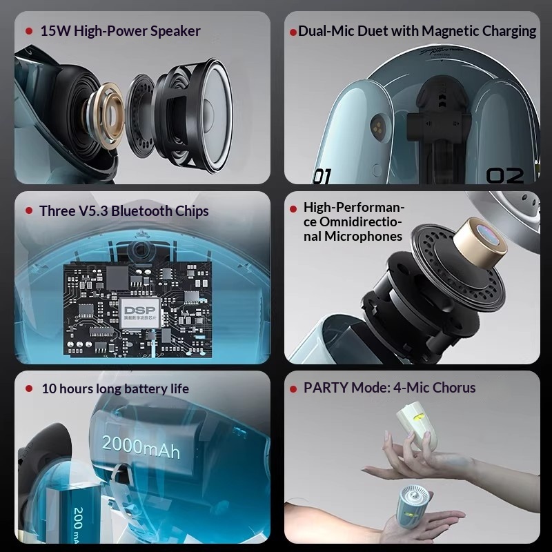 SONGX الصوت المزدوج ميكروفون D - مراجعة Full Range Speaker وسعره